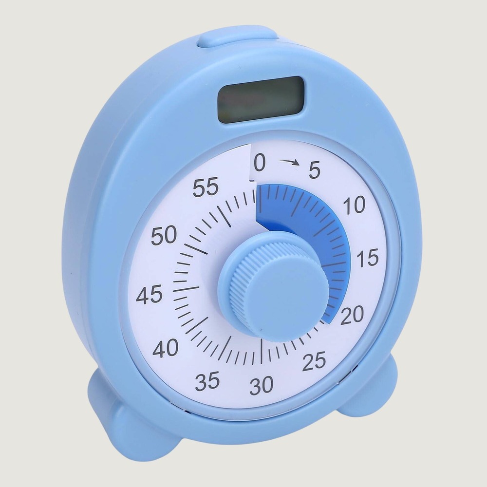 Unbranded 60 Minute Visual Timer Clock Blue USB Rechargeable Backlight